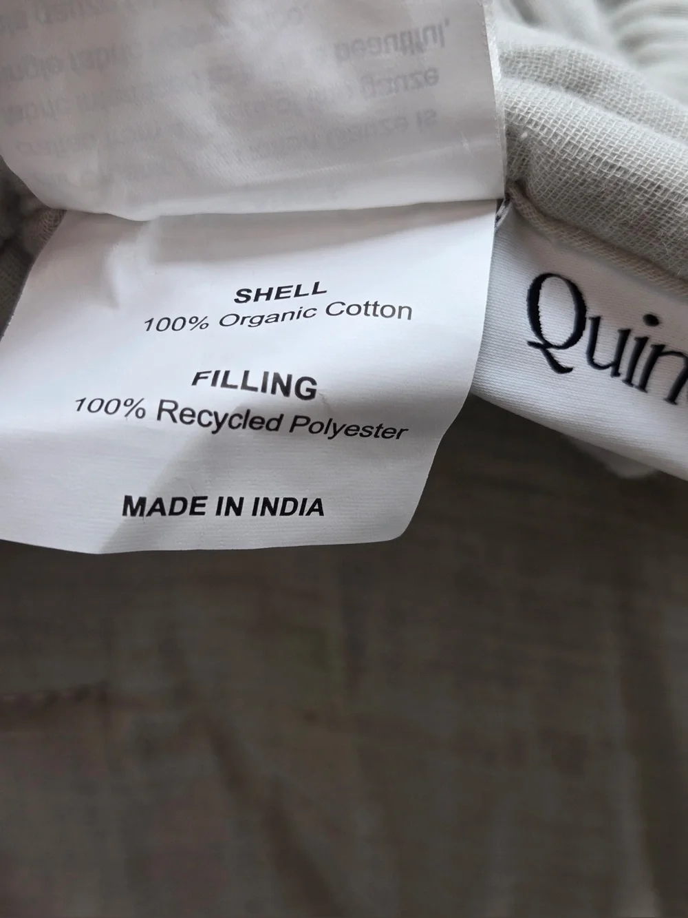 NWT QUINCE Organic Cotton Gauze Dream Quilt King/Cal King Light Grey 0482